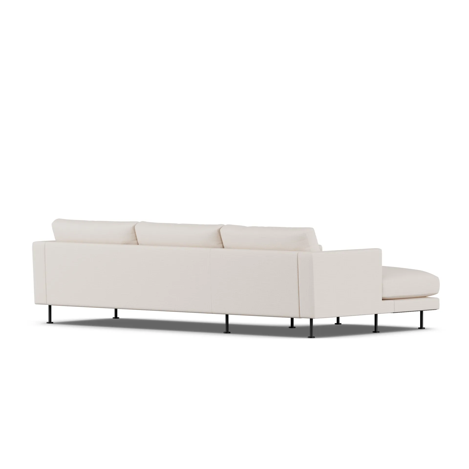 Bredhult soffa, Same Off White 6671-svart stål, 2,5-sits C2 1898