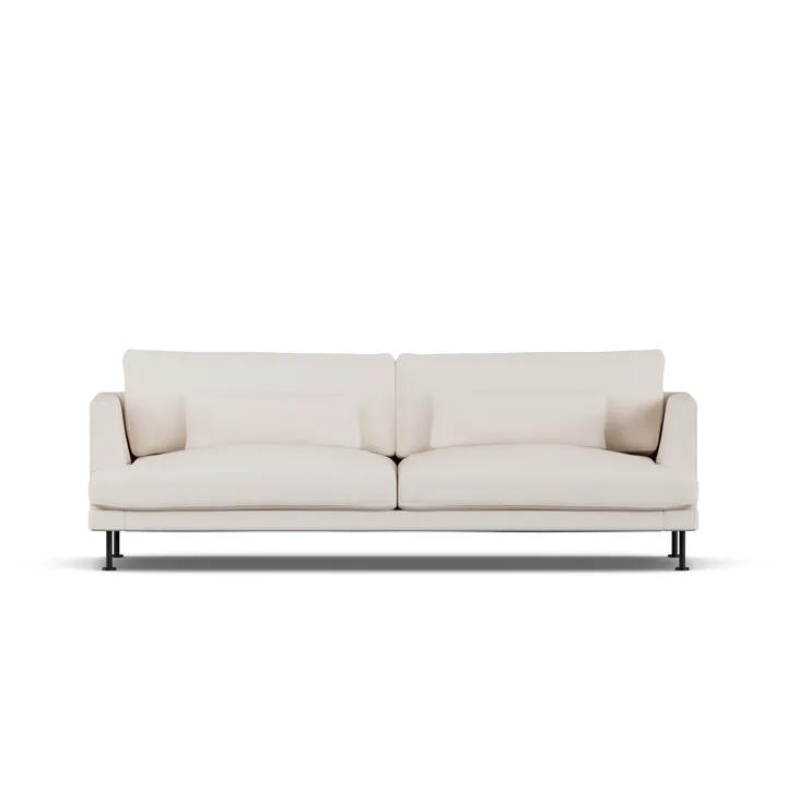 Bredhult soffa - Same Off White 6671-svart stål, 3-sits - 1898