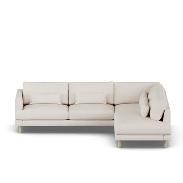 Bredhult soffa - Same Off White 6671-vitoljad ek, 3-sits A1 - 1898