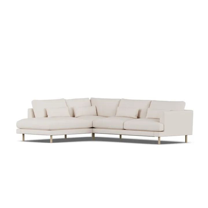 Bredhult soffa - Same Off White 6671-vitoljad ek, 3-sits A2 - 1898