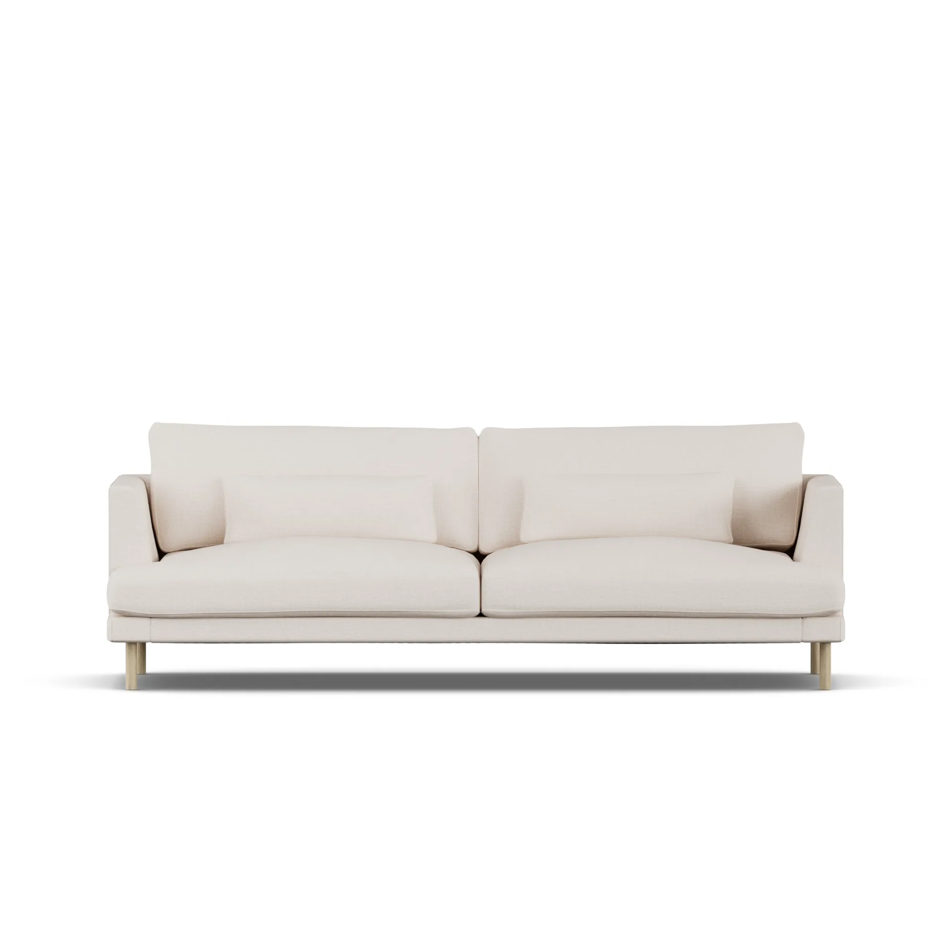 Bredhult soffa, Same Off White 6671-vitoljad ek, 3-sits 1898