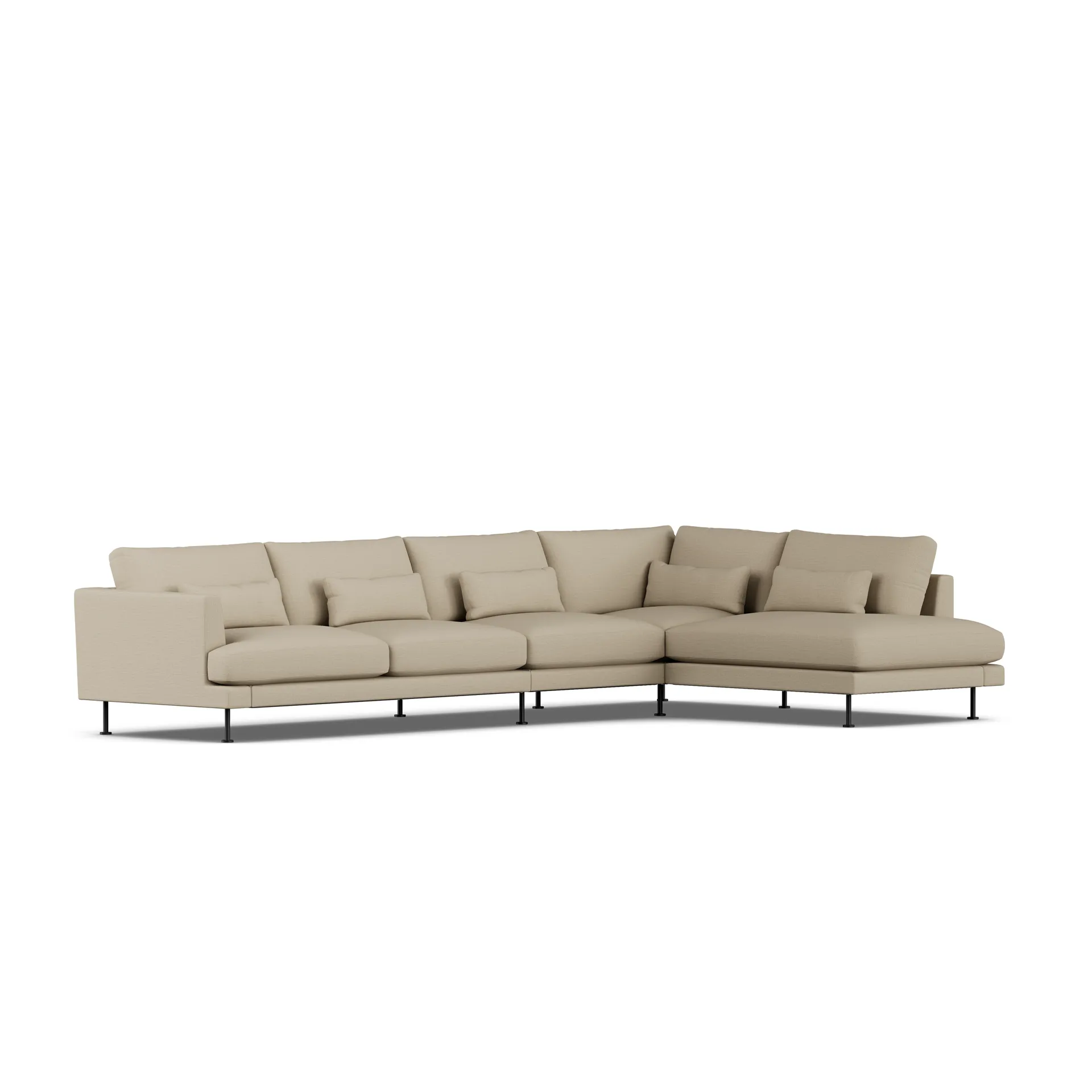 Bredhult soffa, Same Sand 6672-svart stål, 4-sits B1 1898