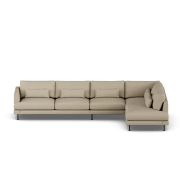 Bredhult soffa - Same Sand 6672-svart stål, 4-sits B1 - 1898