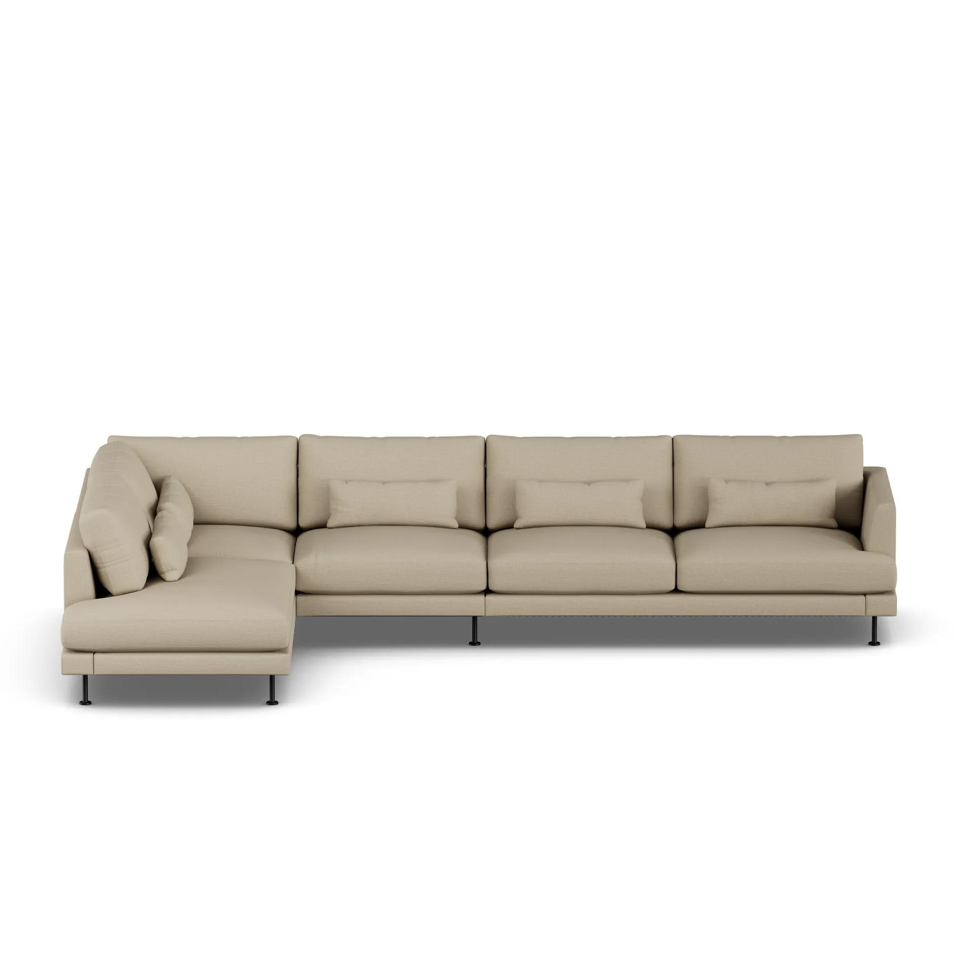 Bredhult soffa, Same Sand 6672-svart stål, 4-sits B2 1898