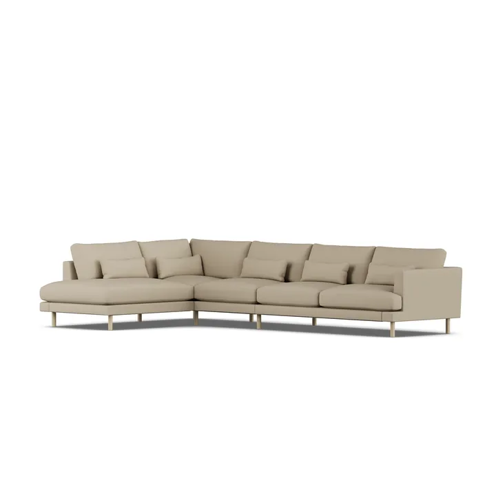 Bredhult soffa - Same Sand 6672-vitoljad ek, 4-sits B2 - 1898