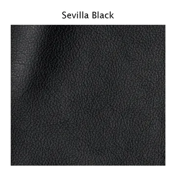 Haga 3-sits soffa - Läder sevilla svart, metallben - 1898