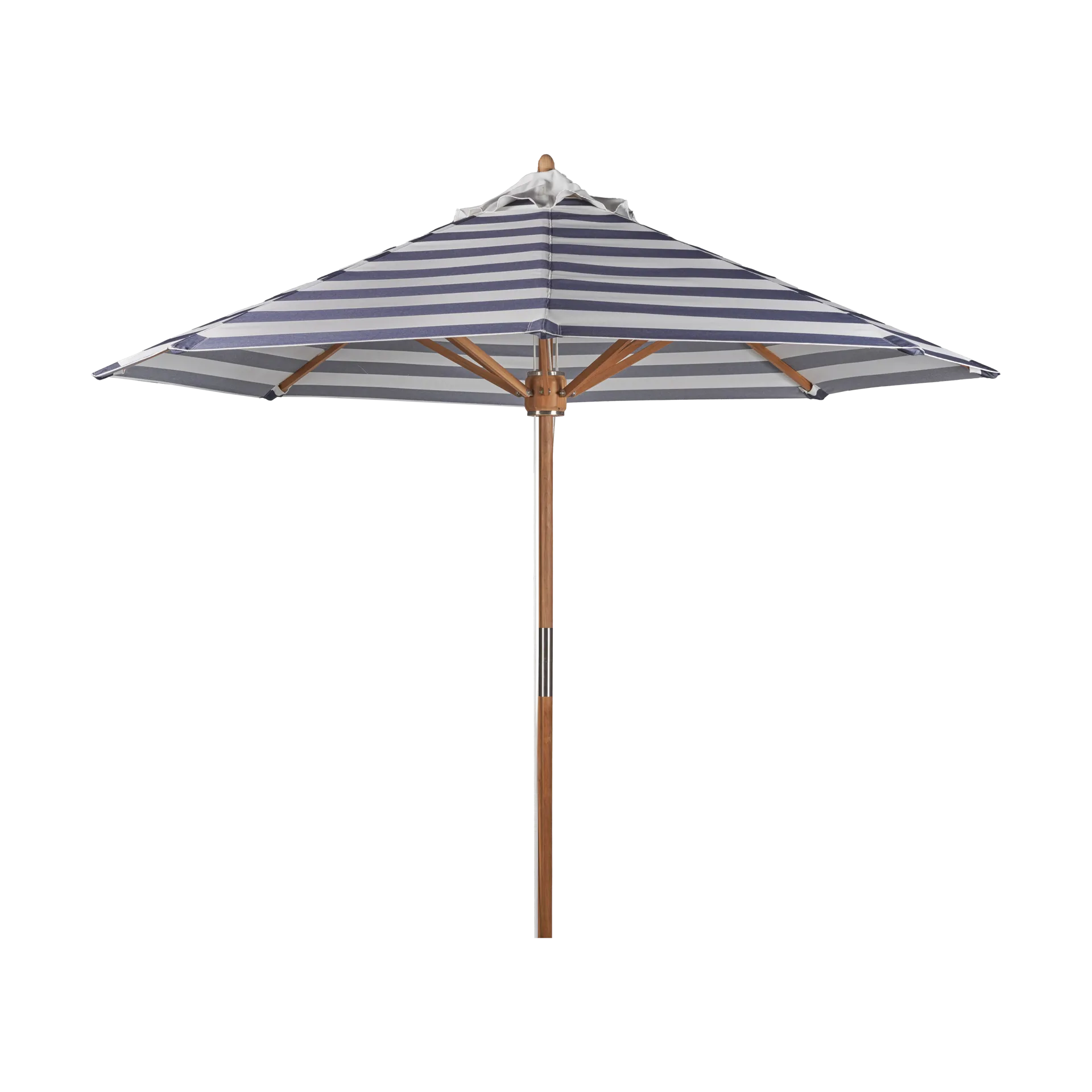 Hisshult parasoll Ø270 cm, Blue stripe-teak 1898