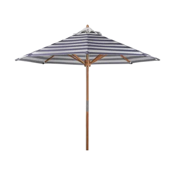 Hisshult parasoll Ø270 cm - Blue stripe-teak - 1898