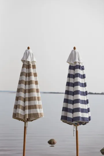 Hisshult parasoll Ø270 cm - Blue stripe-teak - 1898