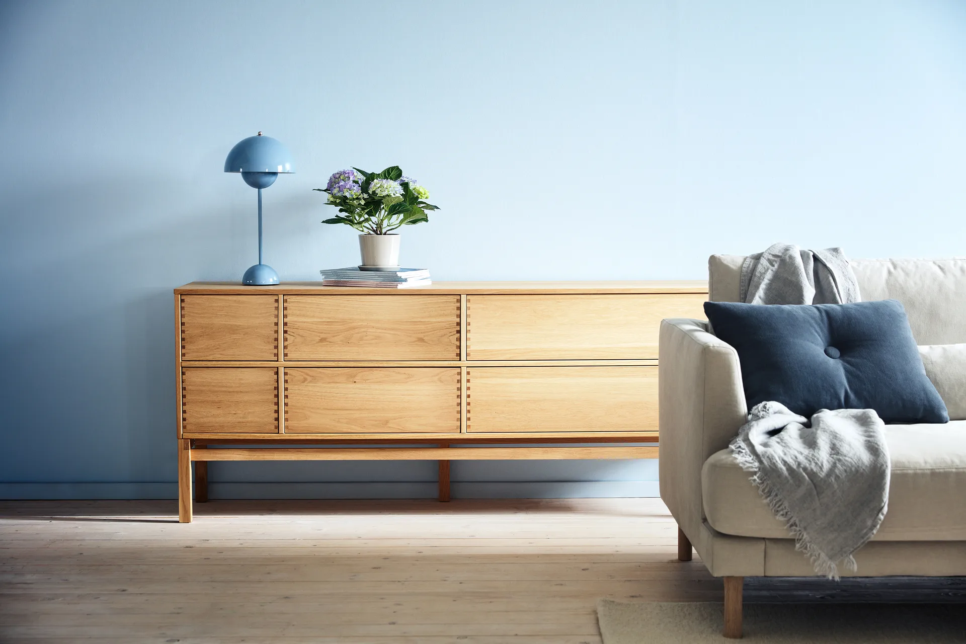 Hylte sideboard 6 lådor 172x73 cm, Ek 1898