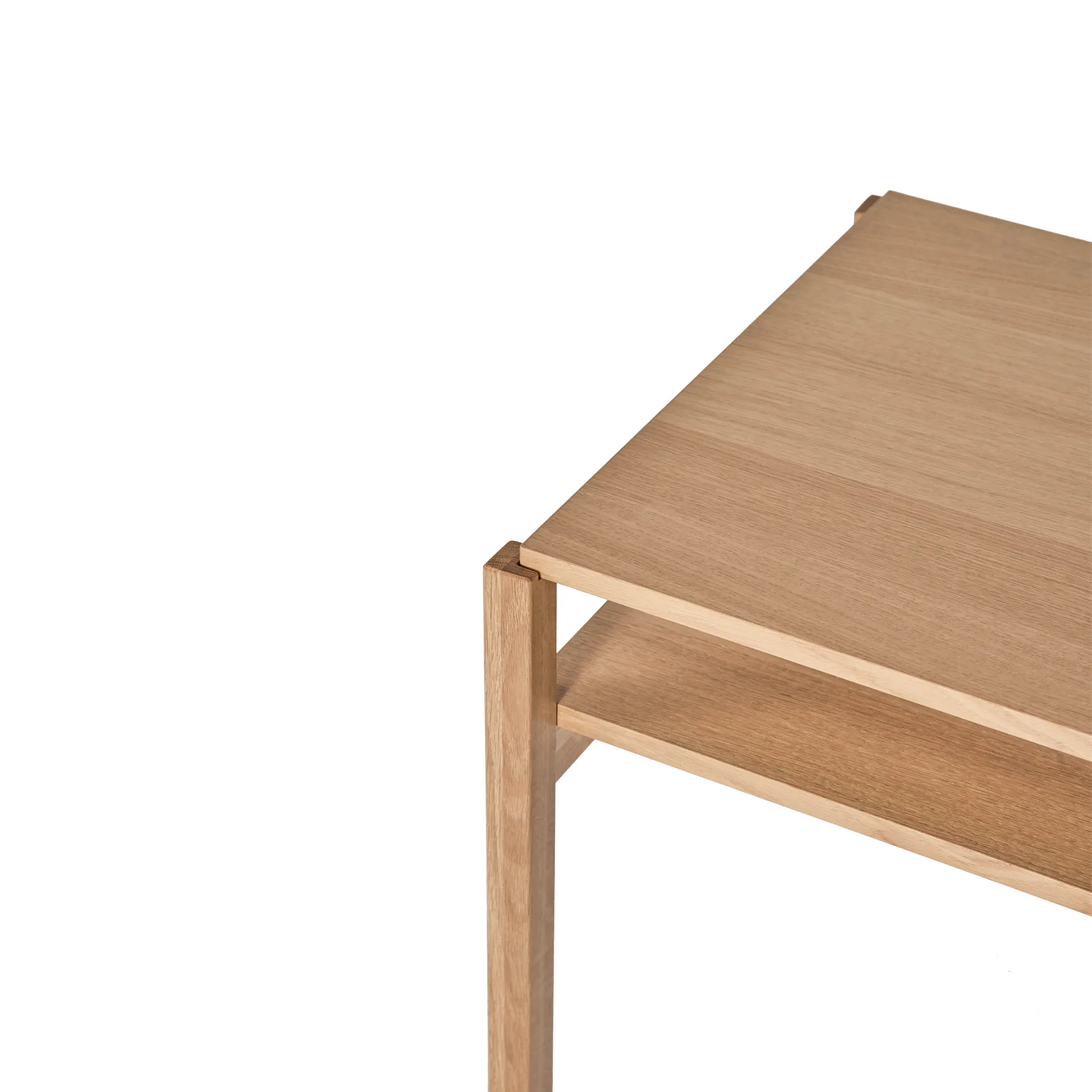 Lid soffbord, Vitpigmenterad ek, 125x50 cm 1898