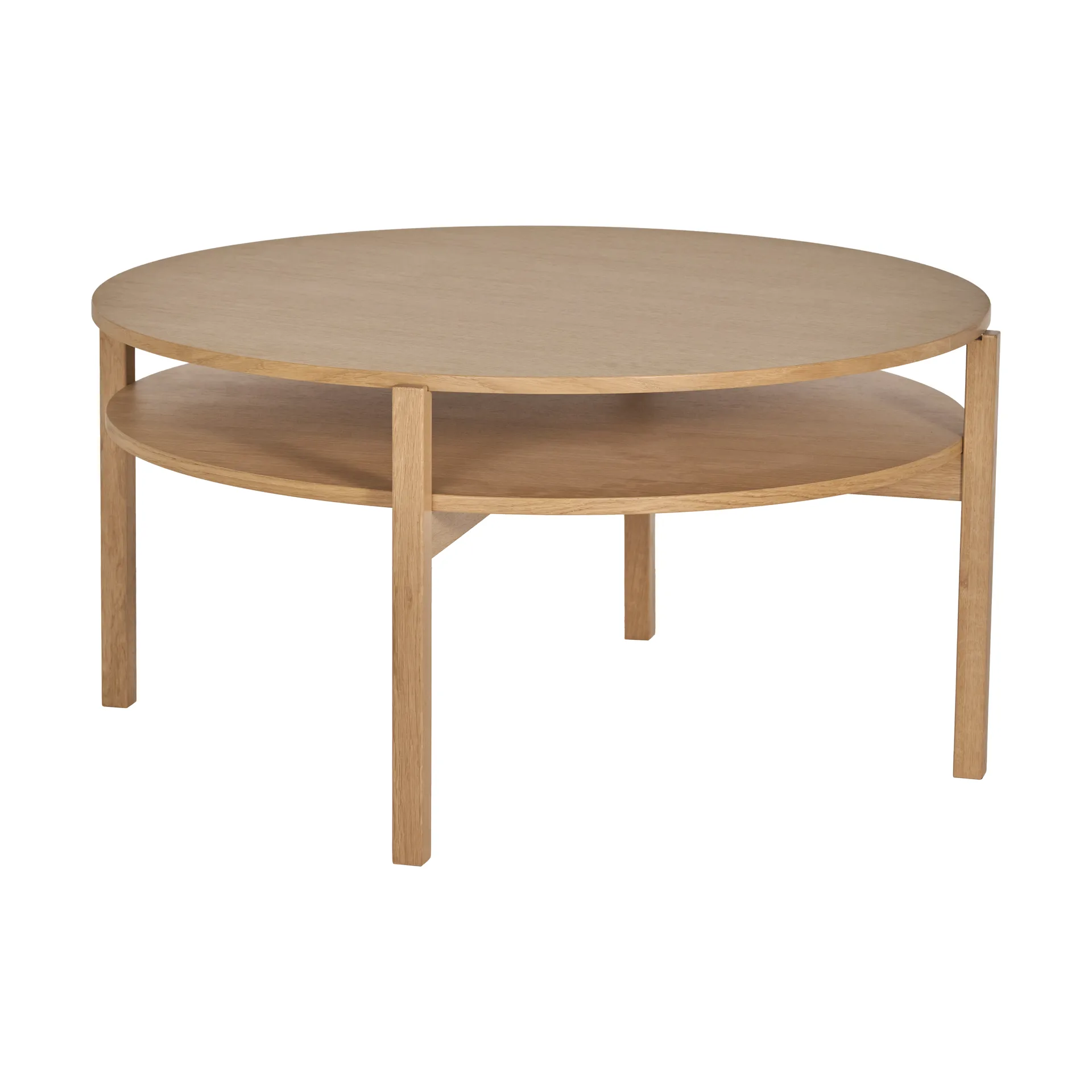 Lid soffbord, Vitpigmenterad ek, Ø90 cm 1898