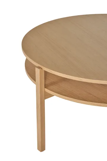 Lid soffbord - Vitpigmenterad ek, Ø90 cm - 1898