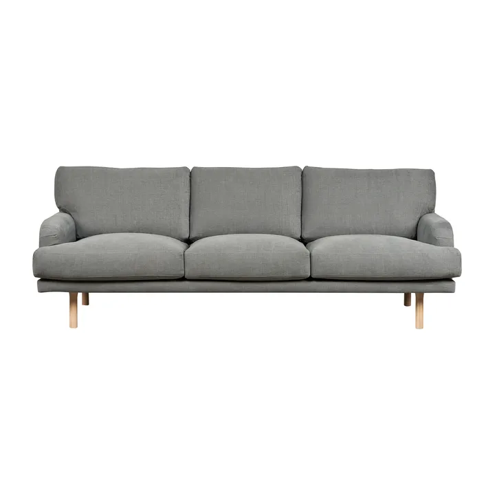 Lidnäs 3 sits soffa - Caleido Grey 1240-vitoljad ek, 3-sits - 1898