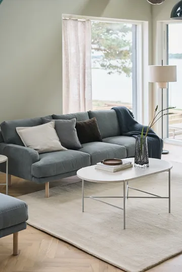 Lidnäs 3 sits soffa - Caleido Grey 1240-vitoljad ek, 3-sits - 1898