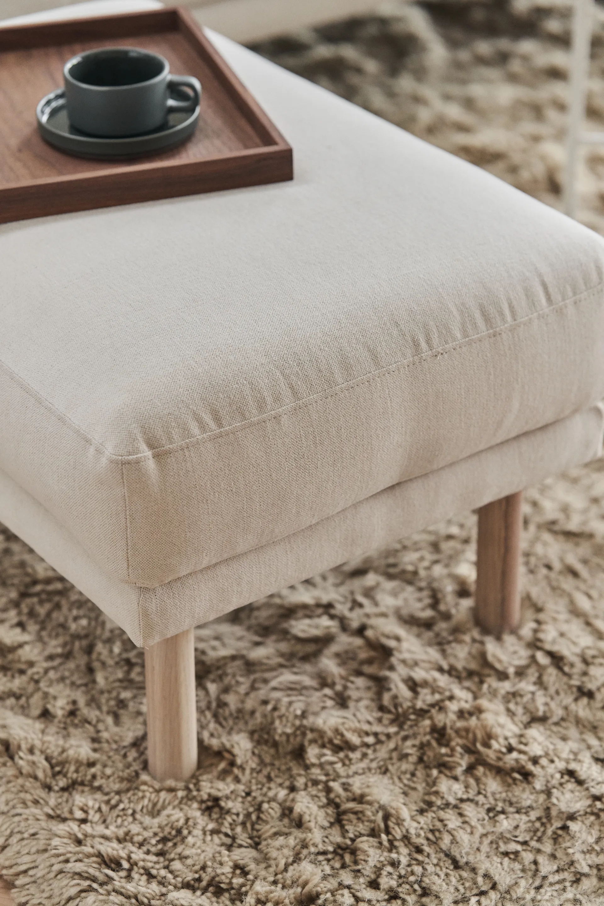 Lidnäs fotpall, Caleido Beige 9600-vitoljad ek 1898