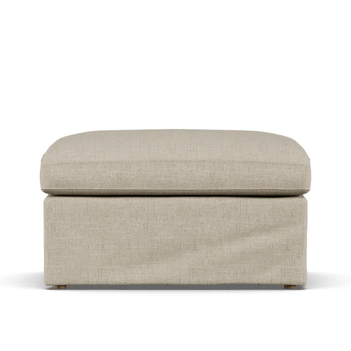 Linnevik fotpall - Bern Beige 0341-vitoljad ek, med kappa - 1898