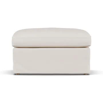 Linnevik fotpall - Caleido Beige 9600-vitoljad ek, med kappa - 1898