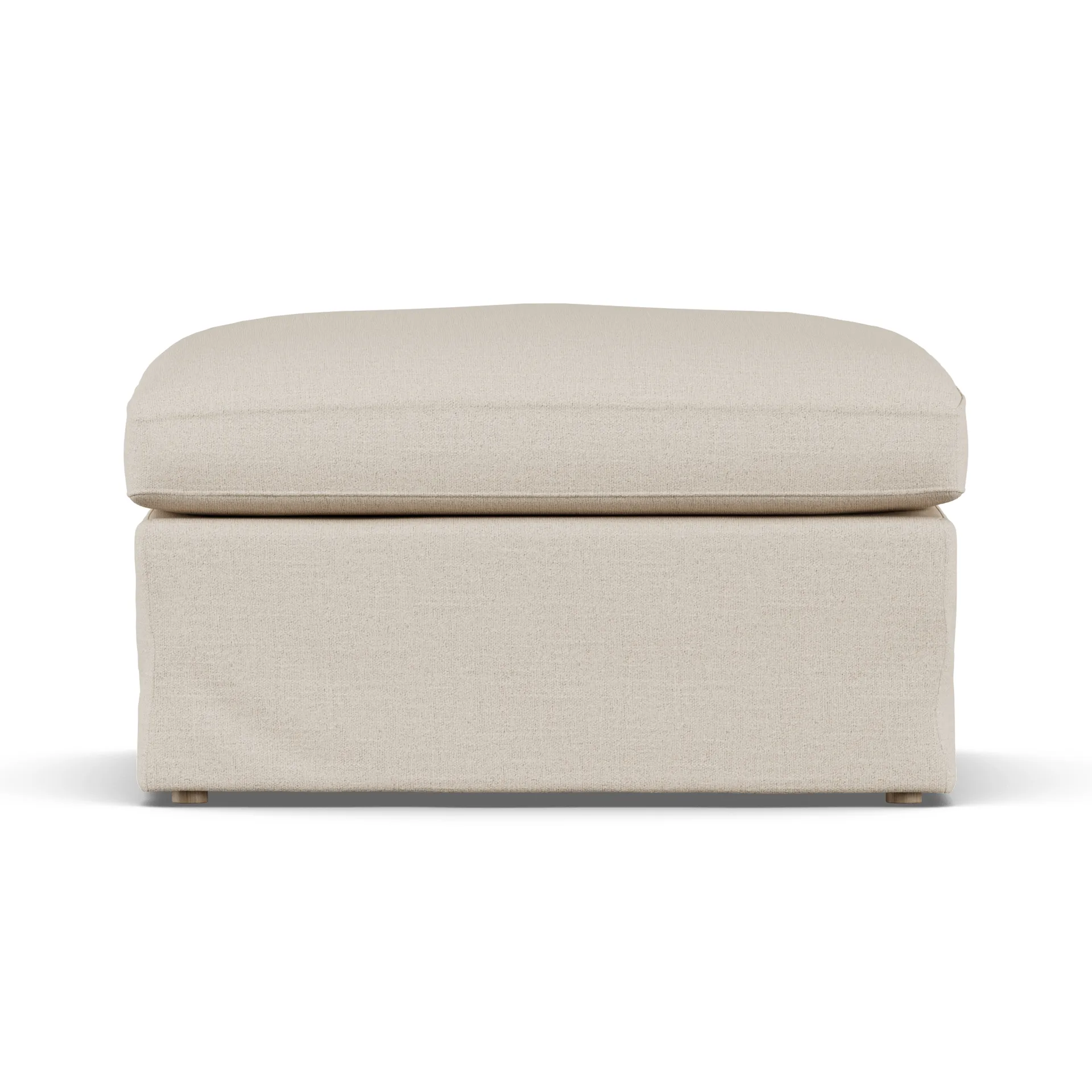 Linnevik fotpall, Same Beige 6670-vitoljad ek, med kappa 1898