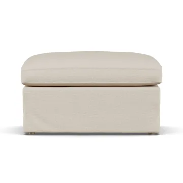 Linnevik fotpall - Same Beige 6670-vitoljad ek, med kappa - 1898