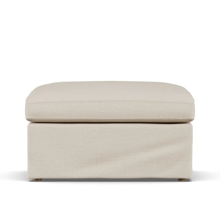 Linnevik fotpall - Same Beige 6670-vitoljad ek, med kappa - 1898