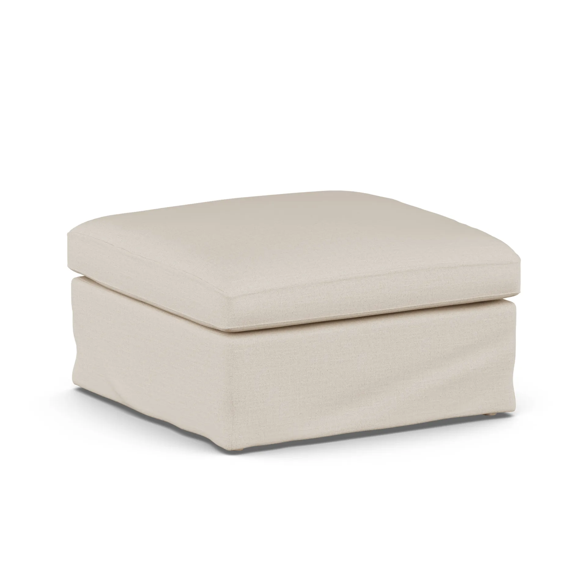 Linnevik fotpall, Same Beige 6670-vitoljad ek, med kappa 1898