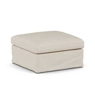 Linnevik fotpall - Same Beige 6670-vitoljad ek, med kappa - 1898