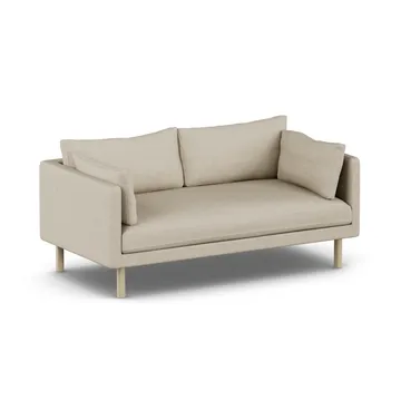 Linnevik soffa - Bern Beige 0341-vitoljad ek, 2-sits, utan kappa - 1898