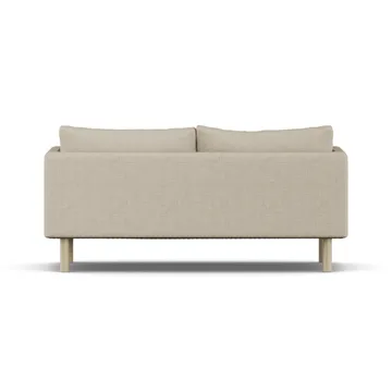 Linnevik soffa - Bern Beige 0341-vitoljad ek, 2-sits, utan kappa - 1898