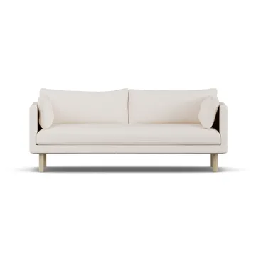 Linnevik soffa - Caleido Beige 9600-vitoljad ek, 3-sits, utan kappa - 1898