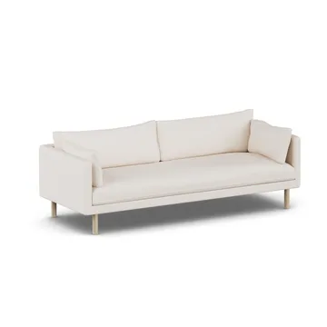Linnevik soffa - Caleido Beige 9600-vitoljad ek, 4-sits, utan kappa - 1898