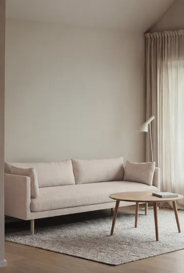 Linnevik soffa - Caleido Beige 9600-vitoljad ek, 4-sits, utan kappa - 1898
