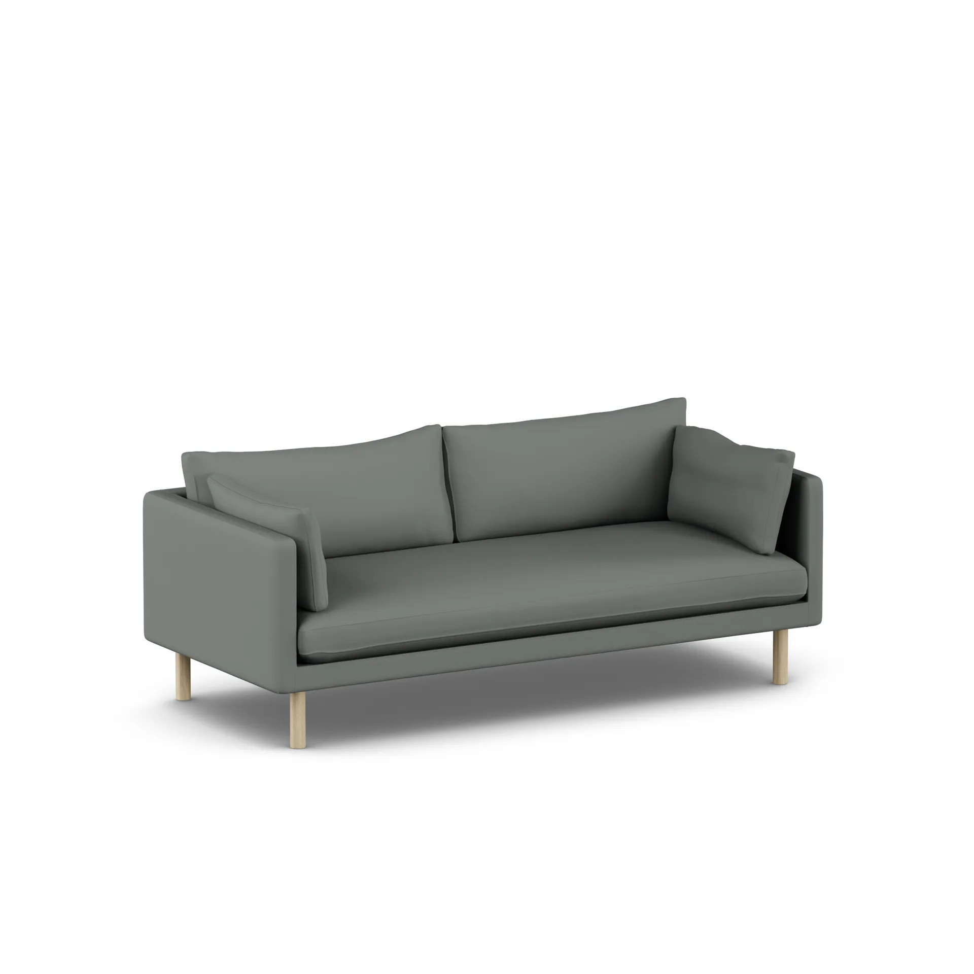 Linnevik soffa, Caleido Grey 1240-vitoljad ek, 3-sits 1898