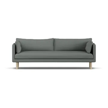 Linnevik soffa - Caleido Grey 1240-vitoljad ek, 4-sits, utan kappa - 1898