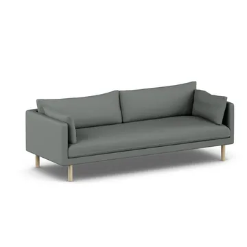 Linnevik soffa - Caleido Grey 1240-vitoljad ek, 4-sits, utan kappa - 1898
