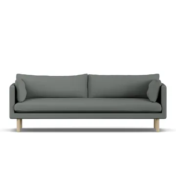 Linnevik soffa - Caleido Grey 1240-vitoljad ek, 4-sits - 1898