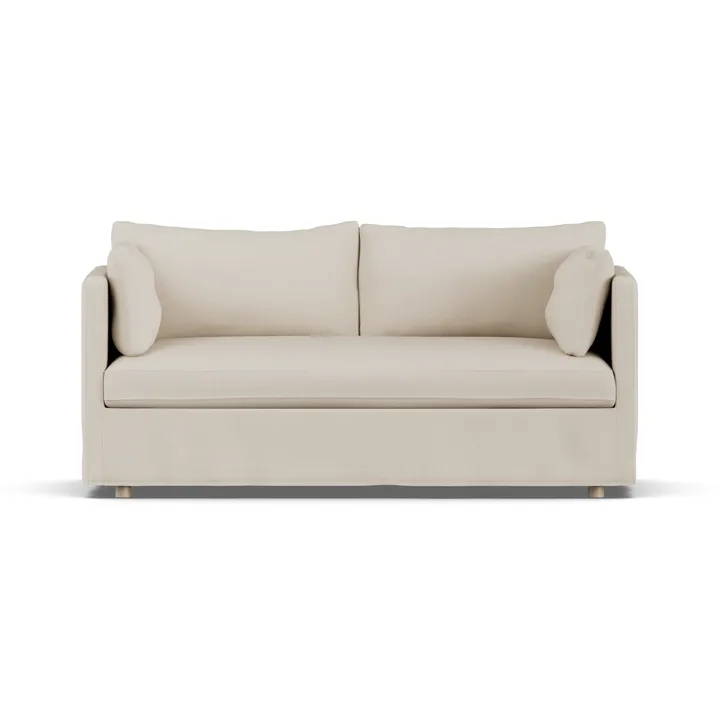 Linnevik soffa - Jump Beige 1956-vitoljad ek, 2-sits, med kappa - 1898