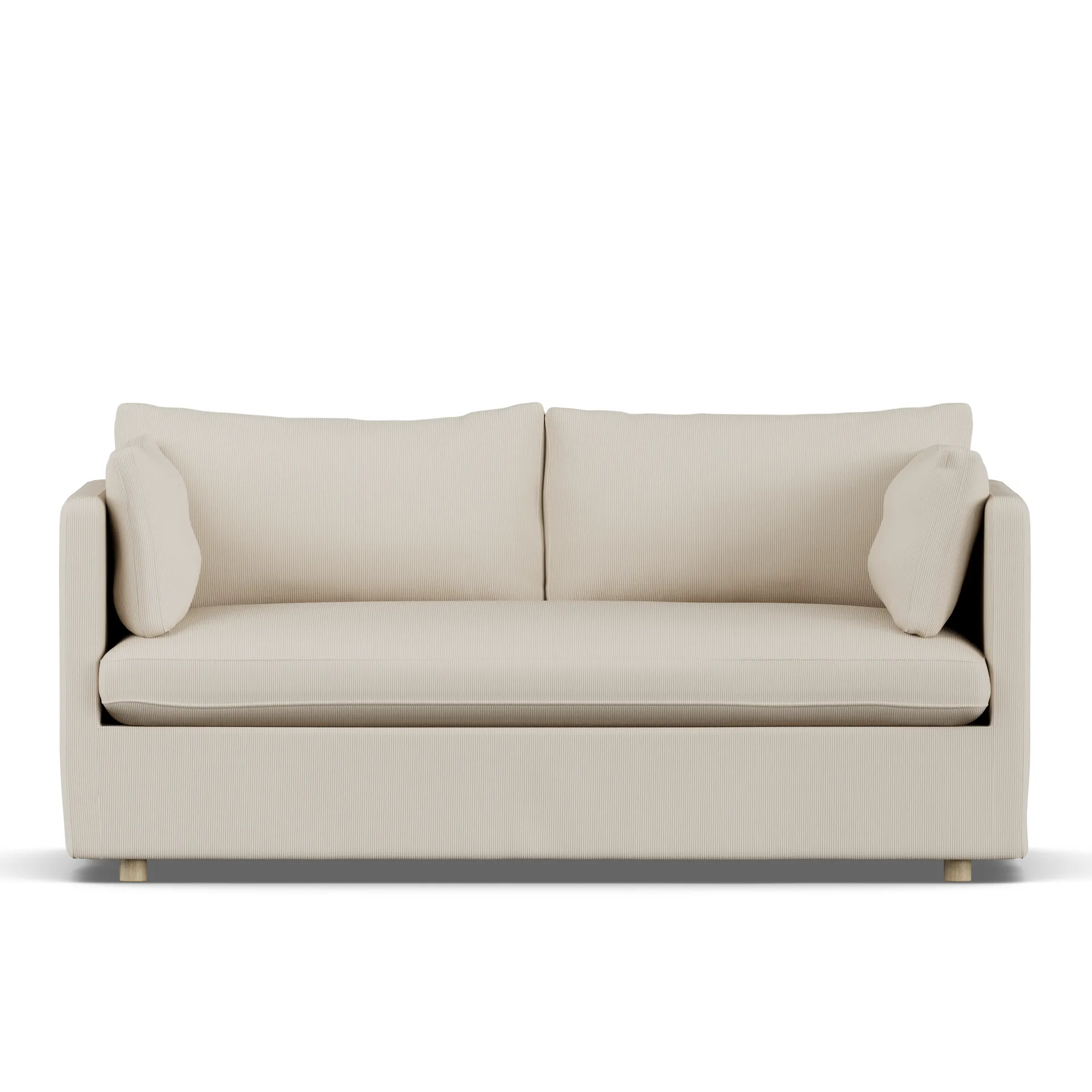 Linnevik soffa, Jump Beige 1956-vitoljad ek, 2-sits, med kappa 1898