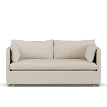 Linnevik soffa - Jump Beige 1956-vitoljad ek, 2-sits, med kappa - 1898