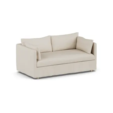 Linnevik soffa - Jump Beige 1956-vitoljad ek, 2-sits, med kappa - 1898