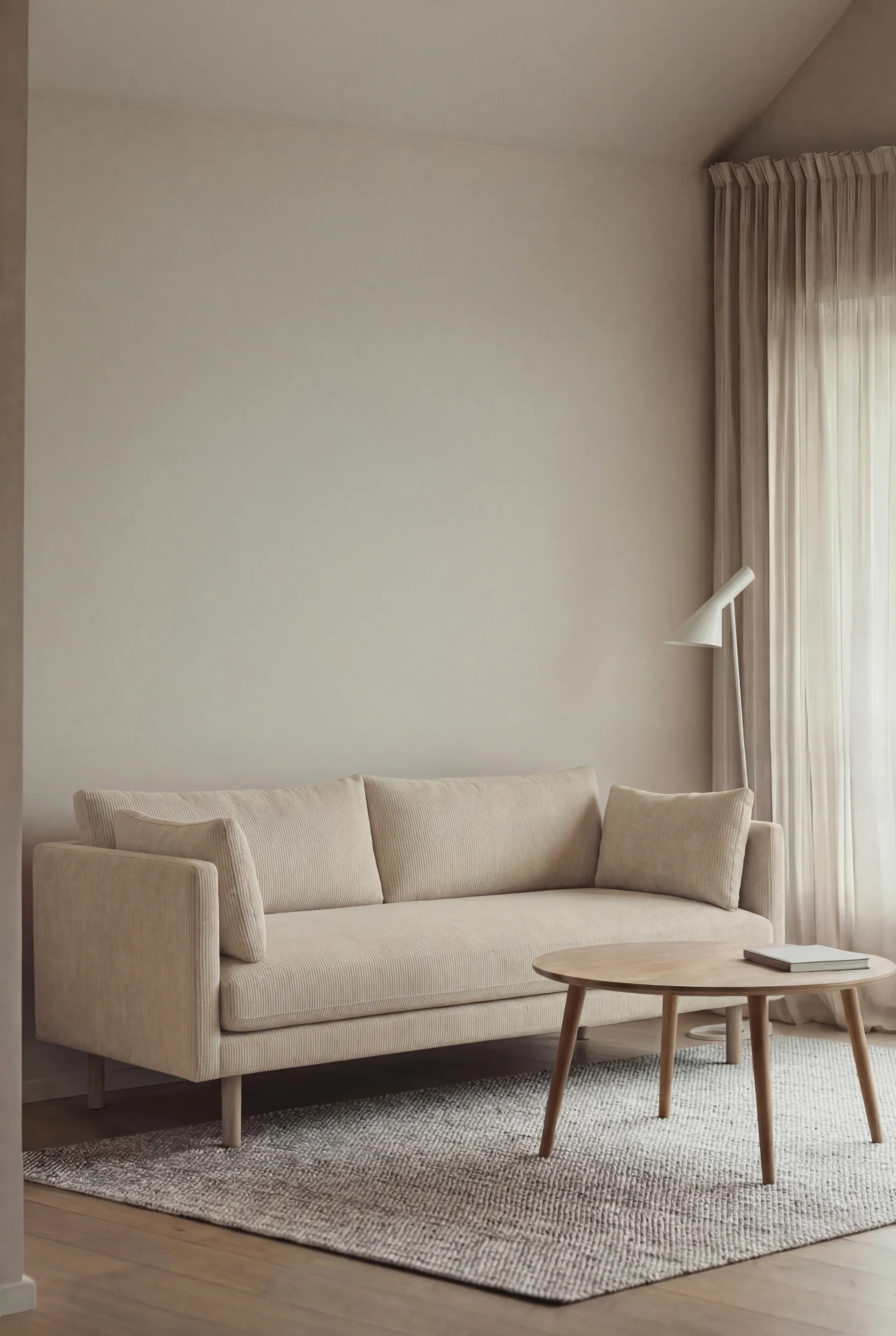Linnevik soffa, Jump Beige 1956-vitoljad ek, 2-sits 1898