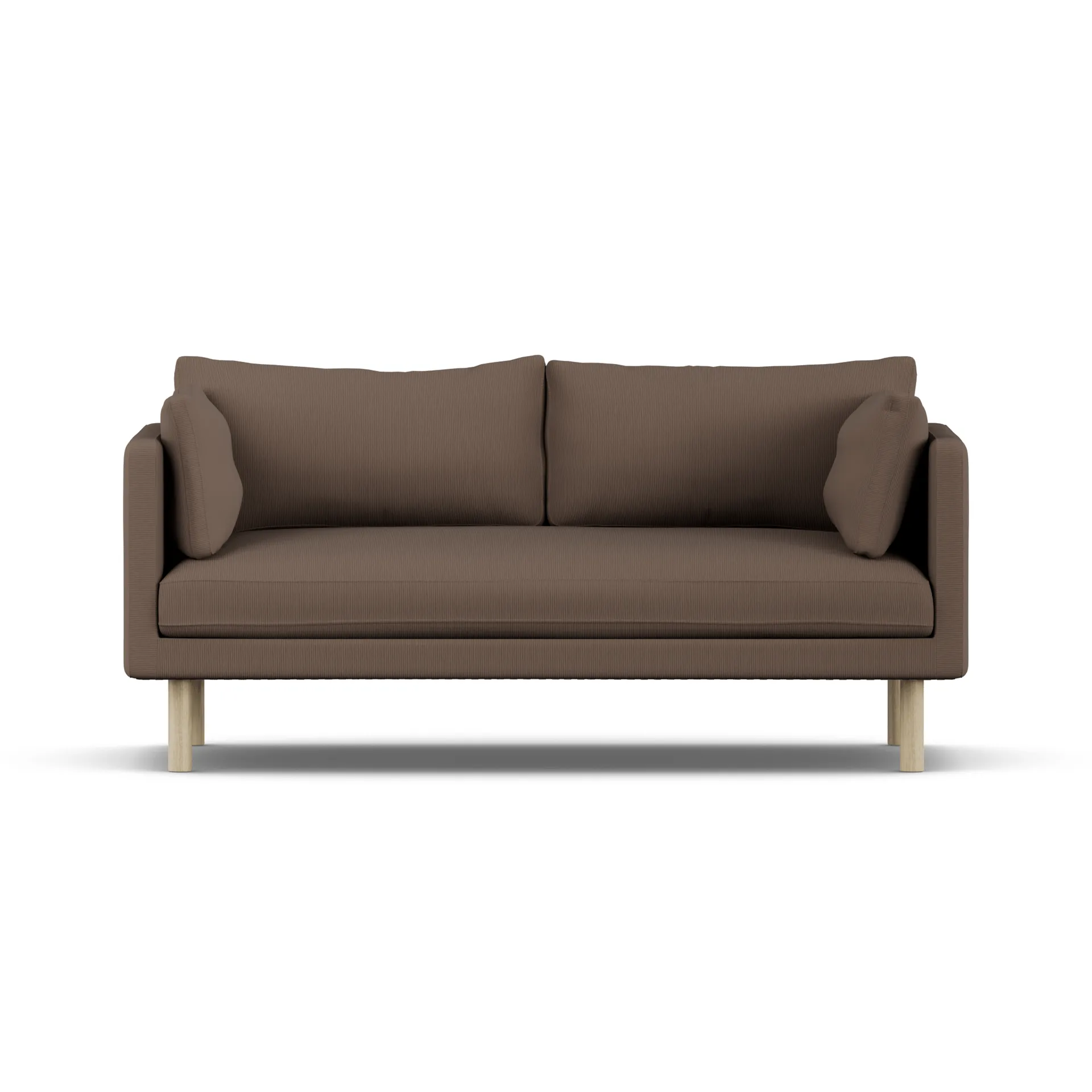 Linnevik soffa, Jump Brown 1955-vitoljad ek, 2-sits, utan kappa 1898