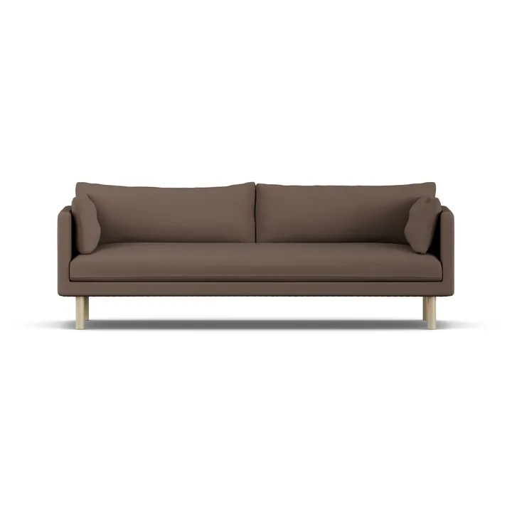 Linnevik soffa - Jump Brown 1955-vitoljad ek, 4-sits, utan kappa - 1898