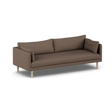 Linnevik soffa - Jump Brown 1955-vitoljad ek, 4-sits, utan kappa - 1898