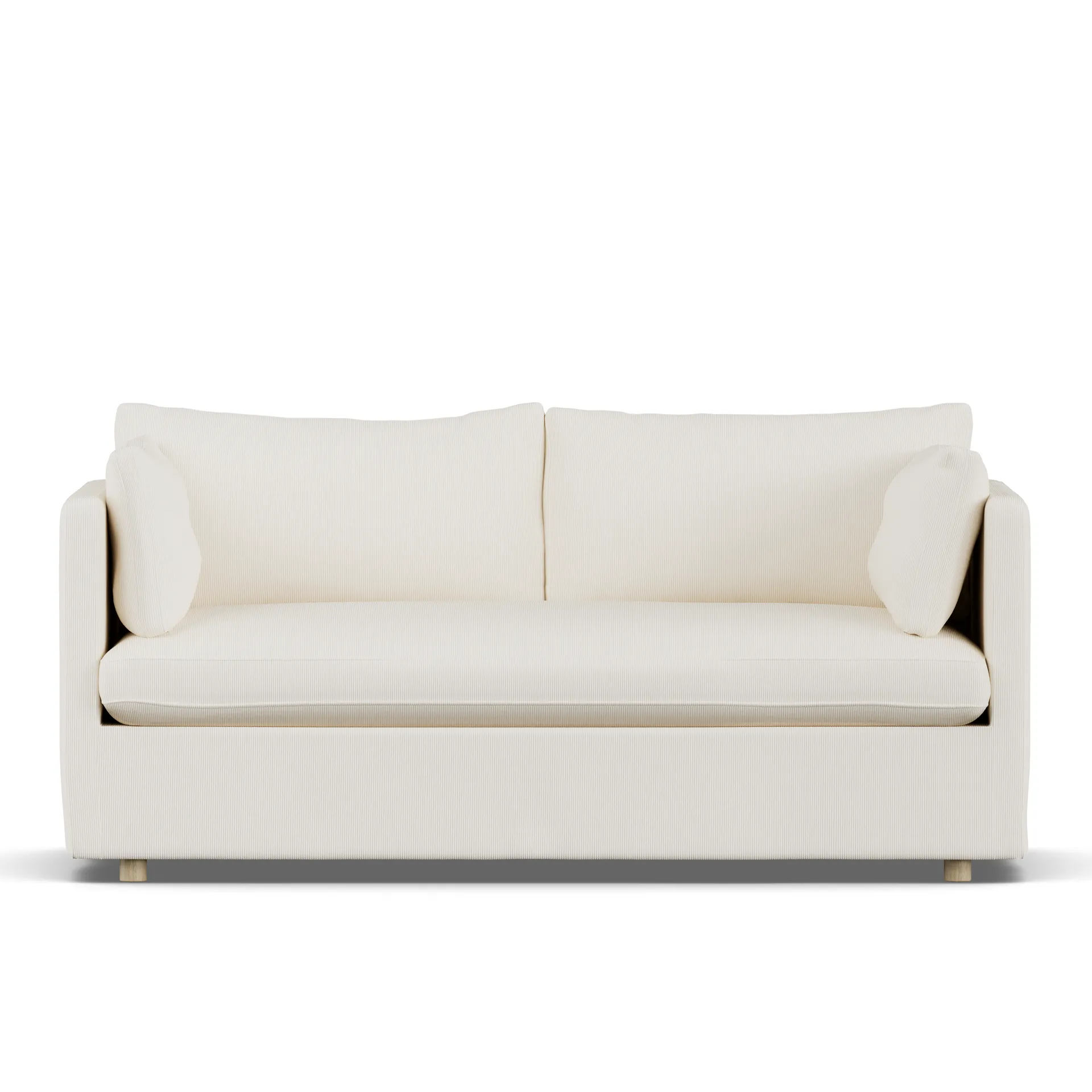 Linnevik soffa, Jump off white 1954-vitoljad ek, 2-sits, med kappa 1898
