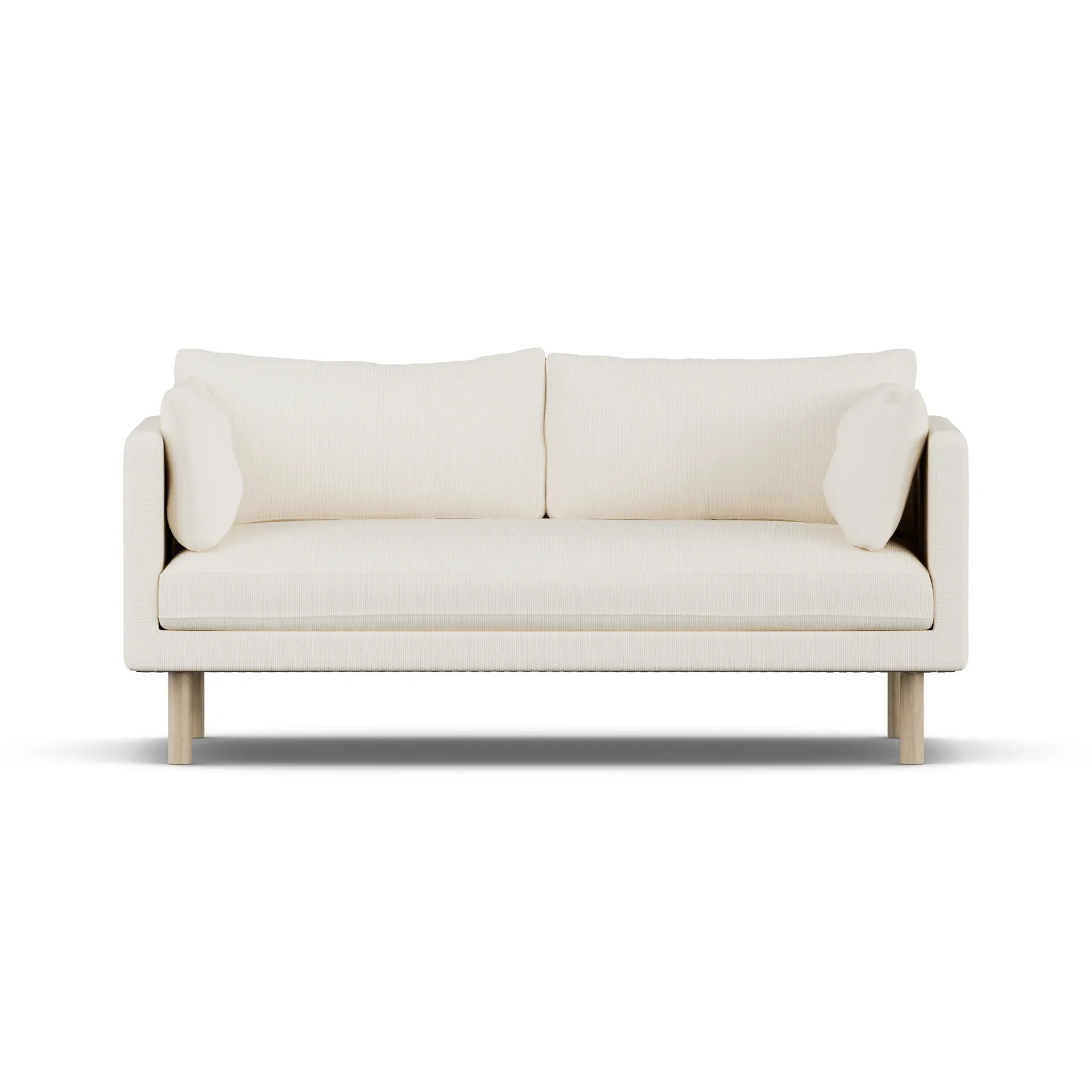 Linnevik soffa, Jump Off White 1954-vitoljad ek, 2-sits, utan kappa 1898