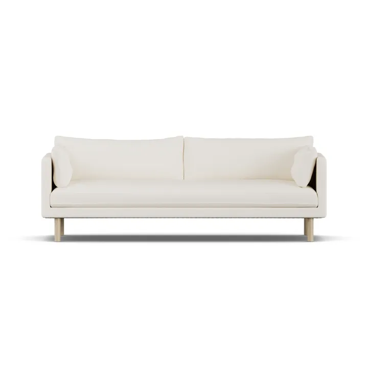 Linnevik soffa - Jump Off White 1954-vitoljad ek, 4-sits, utan kappa - 1898