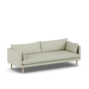 Linnevik soffa - Luiza Beige 3981-vitoljad ek, 4-sits - 1898