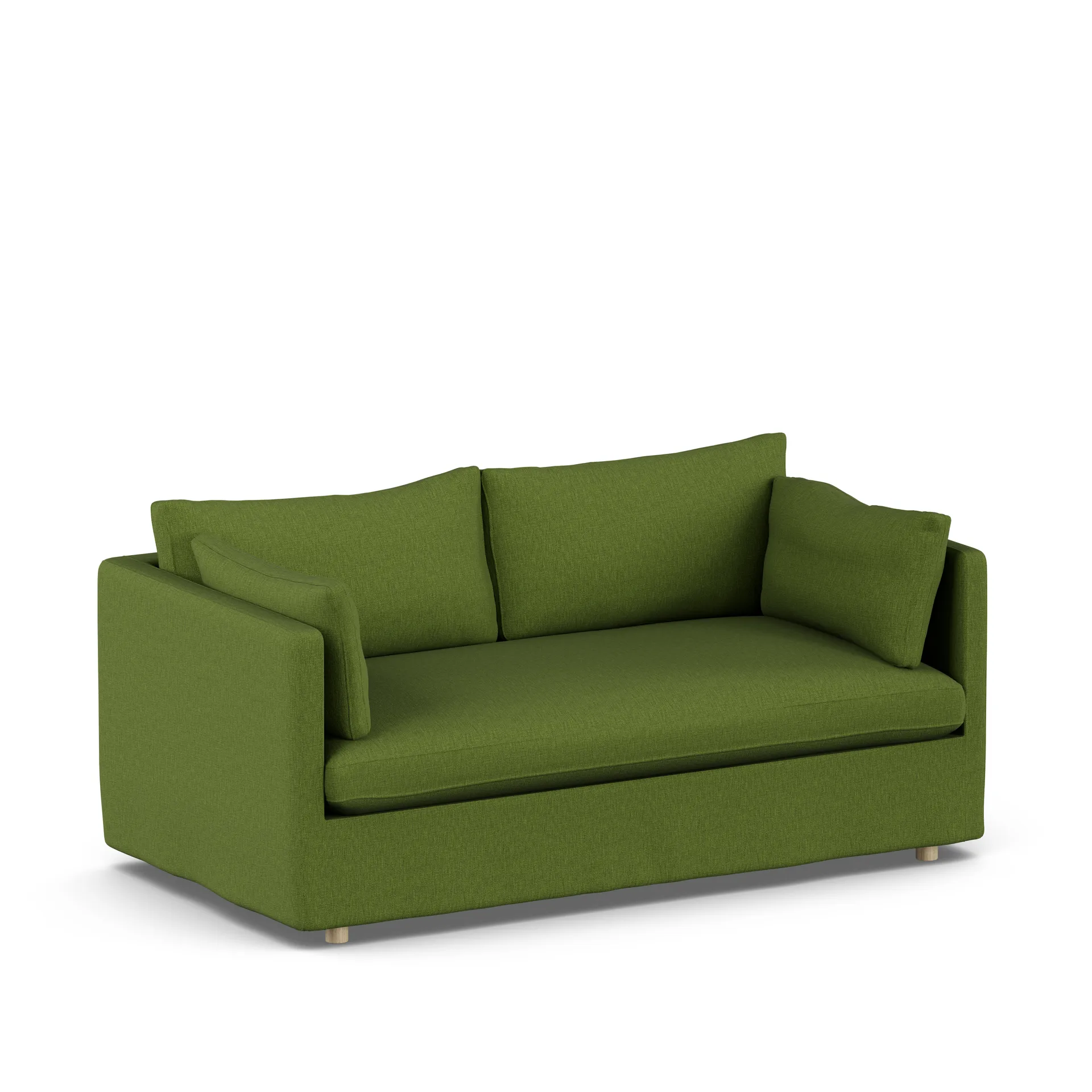 Linnevik soffa, Luiza Green 3975-vitoljad ek, 2-sits, med kappa 1898