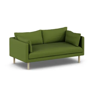 Linnevik soffa - Luiza Green 3975-vitoljad ek, 2-sits, utan kappa - 1898